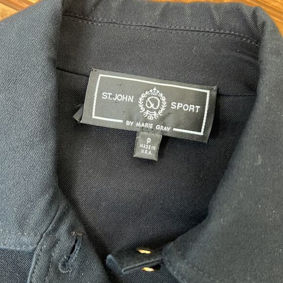 Women’s St John sport navy cotton jacket size small - Picture 3 of 8